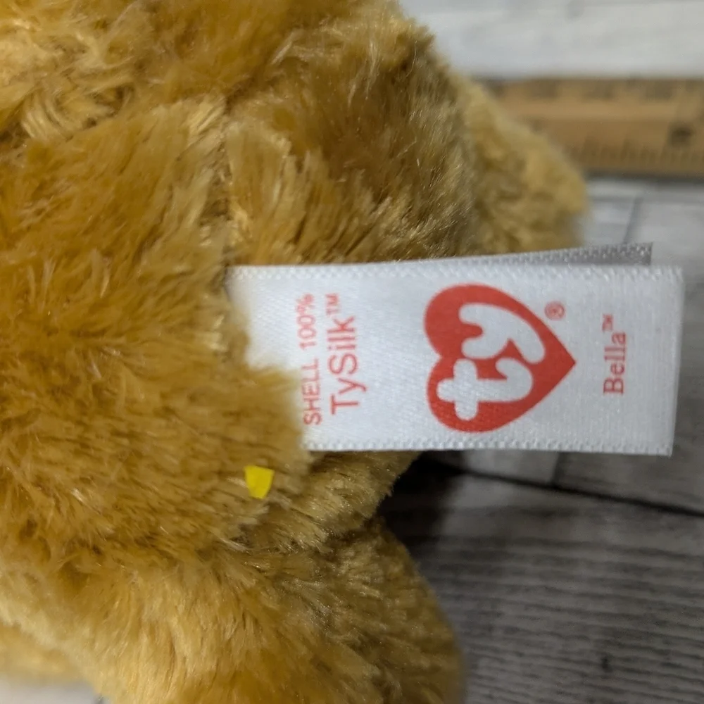 Ty Plush Bear with Gold, Red, and Green Details